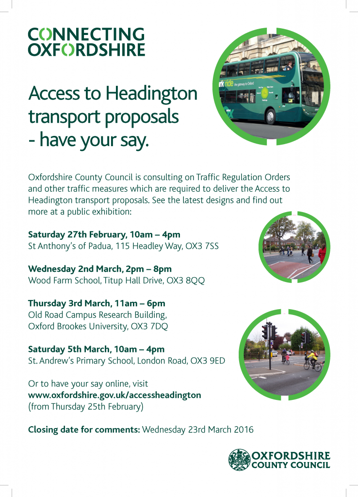 Access to Headington consultation March 2016
