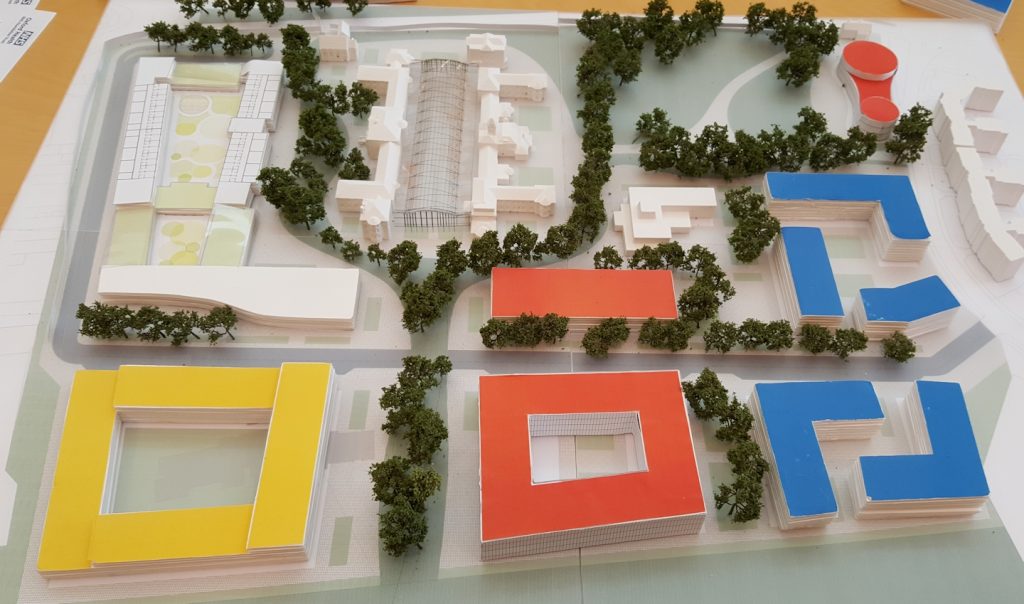 Model of the Warneford Masterplan site layout